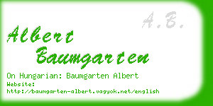 albert baumgarten business card